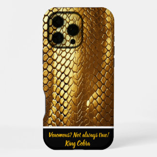 Coque iPhone 16 Pro Max Textures radieuses de peaux de serpent doré à la l
