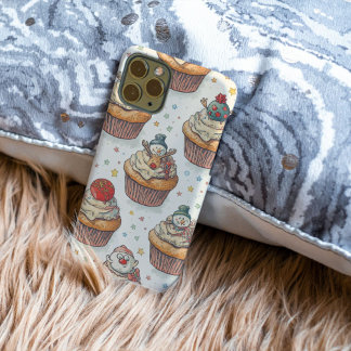 Coque iPhone 16 Pro Max Thème de gâteau de Noël pour fête | Desserts migno