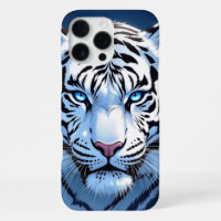 Tigre blanc aux yeux bleus Ai Art