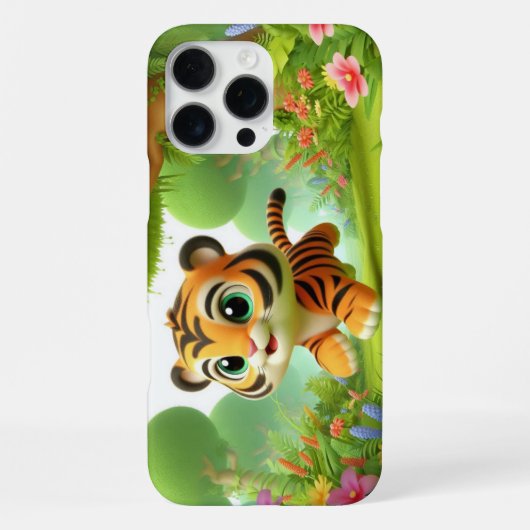 Coque iPhone 16 Pro Max Tigre mignon (Verso)
