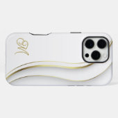 Coque iPhone 16 Pro Max Tourbillon Doré Monogrammé  (Verso Horizontal)
