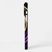 Coque iPhone 16 Pro Max Tourbillon Violet Or Abstr (Côté gauche)