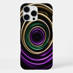 Coque iPhone 16 Pro Max Tourbillon Violet Or Abstr