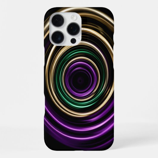 Coque iPhone 16 Pro Max Tourbillon Violet Or Abstr (Verso)