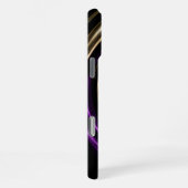 Coque iPhone 16 Pro Max Tourbillon Violet Or Abstr (Côté droit)