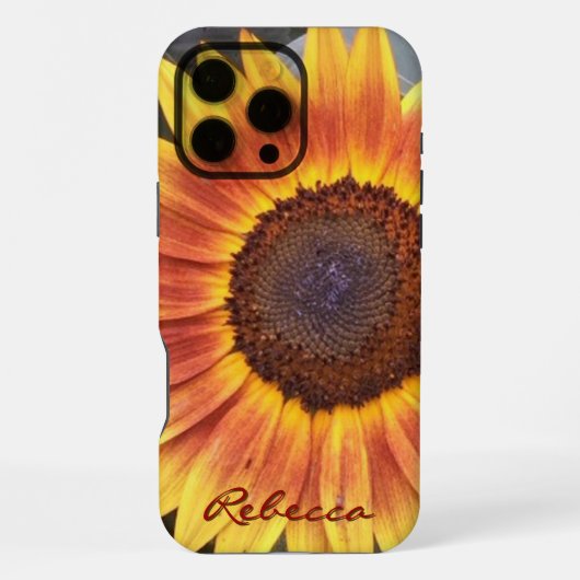 Coque iPhone 16 Pro Max Tournesol doré (Verso)