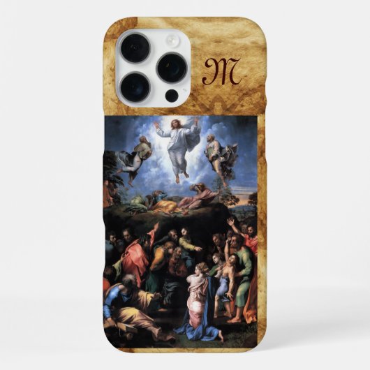 Coque iPhone 16 Pro Max TRANSFIGURATION DE JÉSUS monogramme (Verso)