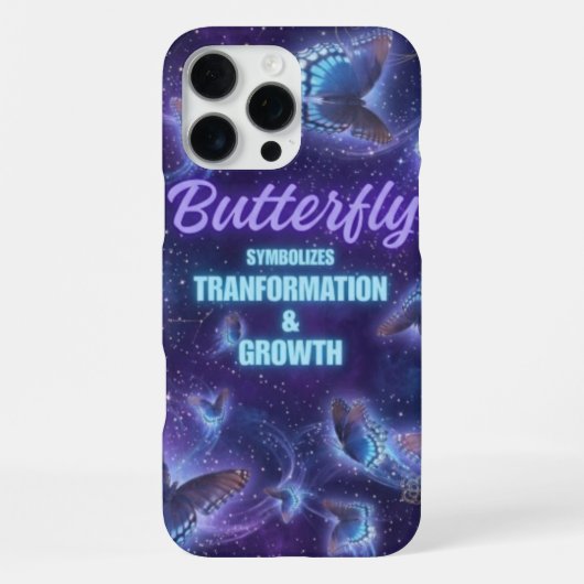 Coque iPhone 16 Pro Max Transformation et Croissance de Papillon Esthétiqu (Verso)