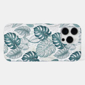 Coque iPhone 16 Pro Max Tropical Botanical Green Monsteras (Verso Horizontal)