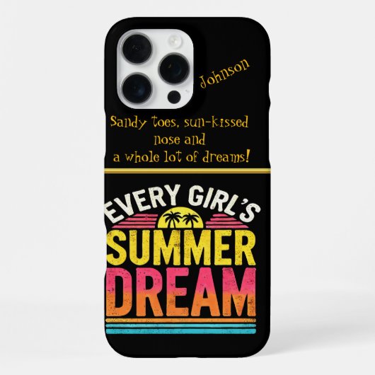 Coque iPhone 16 Pro Max Tropical Dreams Graphique (Verso)