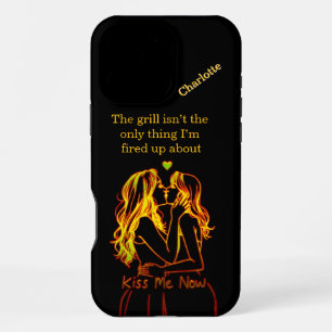 Coque iPhone 16 Pro Max Un briquet chaleureux avec un design romantique