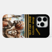 Coque iPhone 16 Pro Max Un guerrier à la force du lion (Verso Horizontal)