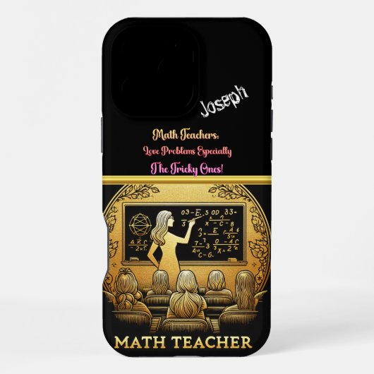 Coque iPhone 16 Pro Max Un professeur de mathématiques passionné (Verso)
