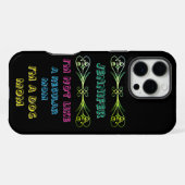 Coque iPhone 16 Pro Max Une déclaration humoristique de dévotion canine (Verso Horizontal)