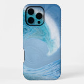 Coque iPhone 16 Pro Max Vague Bleue Artistique (Verso)