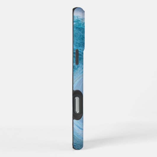 Coque iPhone 16 Pro Max Vague Bleue Artistique (Côté droit)