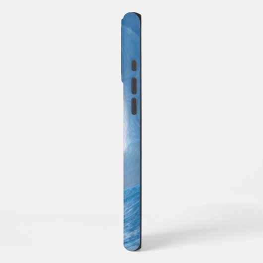 Coque iPhone 16 Pro Max Vague Bleue Artistique (Côté gauche)