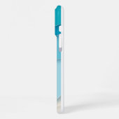 Coque iPhone 16 Pro Max Vagues océaniques bleues 3D (Côté gauche)