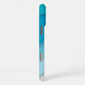 Coque iPhone 16 Pro Max Vagues océaniques bleues 3D (Côté droit)