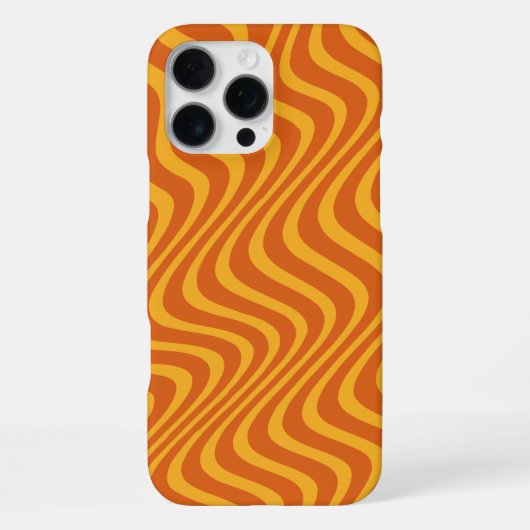Coque iPhone 16 Pro Max vagues orange (Verso)