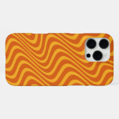 Coque iPhone 16 Pro Max vagues orange (Verso Horizontal)