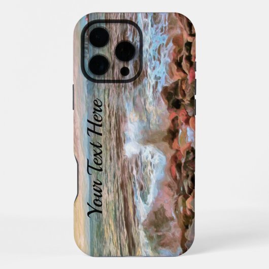 Coque iPhone 16 Pro Max Vagues rocheuses 0742 (Verso)
