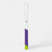 Coque iPhone 16 Pro Max Vagues simples en vert citron vert et violet (Côté gauche)