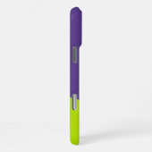 Coque iPhone 16 Pro Max Vagues simples en vert citron vert et violet (Côté droit)