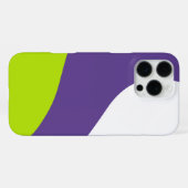 Coque iPhone 16 Pro Max Vagues simples en vert citron vert et violet (Verso Horizontal)