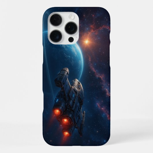Coque iPhone 16 Pro Max Vaisseau Spatial Futuriste (Verso)