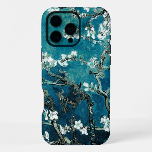 Coque iPhone 16 Pro Max Van Gogh Almond Blossoms Dark Turquoise (Verso)