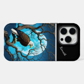 Coque iPhone 16 Pro Max Veille de lune de l'aigle (Verso Horizontal)
