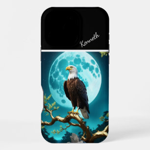 Coque iPhone 16 Pro Max Veillée lunaire de l'aigle