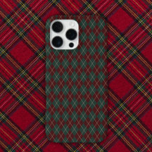 Vert & Rouge Burgundy Argyle Noël Fêtes