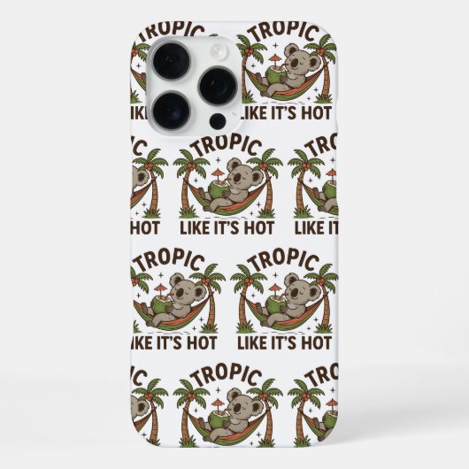 Coque iPhone 16 Pro Max Vibes de koala détendu (Verso)