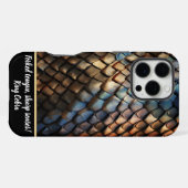 Coque iPhone 16 Pro Max Vibrant, texturé poison serpent (Verso Horizontal)