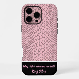 Coque iPhone 16 Pro Max Vibrant texture serpent rose