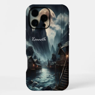 Coque iPhone 16 Pro Max Village au clair de lune