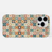 Coque iPhone 16 Pro Max Vintage, patchwork, paré (Verso Horizontal)
