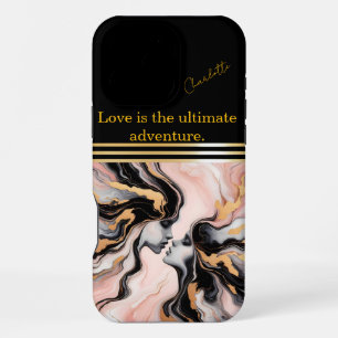 Coque iPhone 16 Pro Max Visages Abstraits en harmonie.