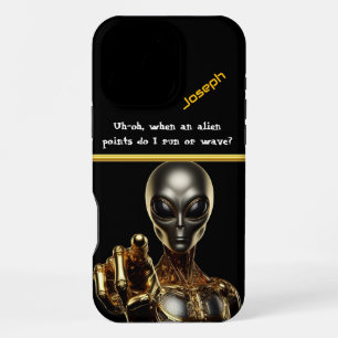 Coque iPhone 16 Pro Max Visiteur Extraterrestre Révèle les Secrets de la Z