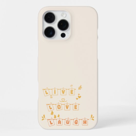 Coque iPhone 16 Pro Max Vivez Amour Riez Mignon Notedry (Verso)