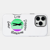 Coque iPhone 16 Pro Max Vivez, rêvez, respirez golf (Verso Horizontal)