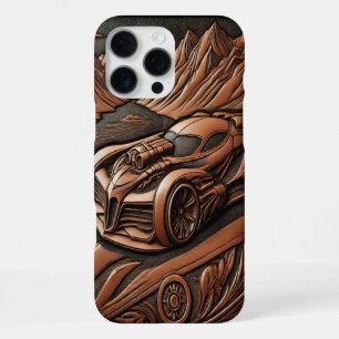Coque iPhone 16 Pro Max Voiture de muscle intemporelle dans une vallée pit