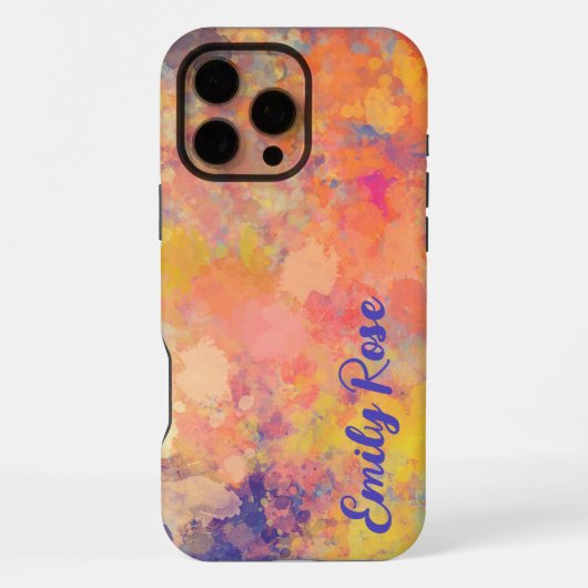 Coque iPhone 16 Pro Max Votre nom Ressort Tulip Aquarelle Abstraite (Verso)