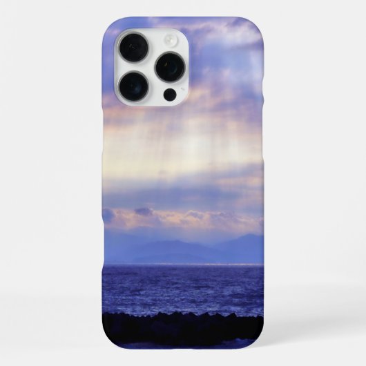 Coque iPhone 16 Pro Max Vue océan pourpre (Verso)