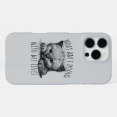 Coque iPhone 16 Pro Max What Am I Doing With My Lives Cute Kitten (Verso Horizontal)