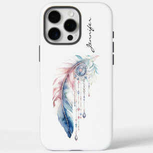 Coque iPhone 16 Pro Max Whispers of the Wind Watercolor Feather