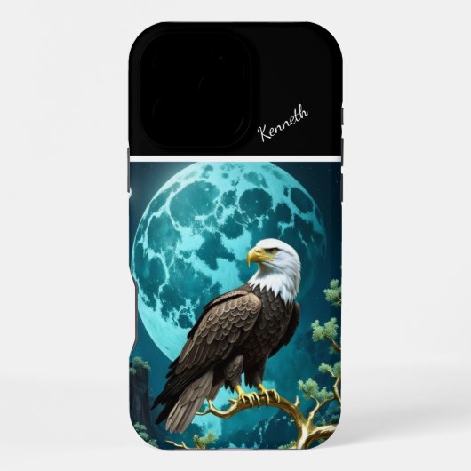 Coque iPhone 16 Pro Max Willow et Eagle de la rivière (Verso)