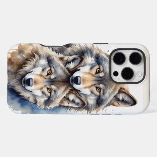Coque iPhone 16 Pro Max Wolf Wolf Faune Nature animale (Verso Horizontal)